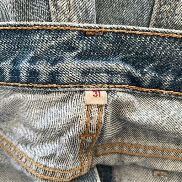 Levi's Rigid Orange Tab High Waist Button Front Denim Shorts - Picture 4 of 10